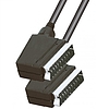 Home VC 3DX videókábel, 21 pólusú SCART dugó-21 pólusú SCART dugó, sztereó, 1,5m