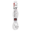 Hosszabbító 1,4 m / 4 aljzat / fehér / PVC / 1 mm2 (P1421)