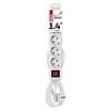 Hosszabbító 1,4 m / 5 aljzat / fehér / PVC / 1 mm2 (P1521)