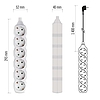 Hosszabbító 1,4 m / 6 aljzat / fehér / PVC / 1 mm2 (P0621)