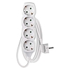 Hosszabbító 2 m / 4 aljzat / fehér / PVC / 1 mm2 (P0422)