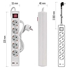 Hosszabbító 3 m / 5 aljzat / kapcsolós / fehér / 1× USB-A + 1× USB-C / 1,5 mm2 (P1523CU)