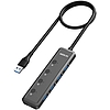 HUB 5 az 1-ben MOKiN USB-A3.0 - 4xUSB-A + 1xUSB-C DC fekete (MOUC5708)