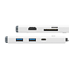 Hub 6 az 1-ben Baseus Lite sorozat, USB-C - 2x USB 3.0 + HDMI + USB-C + TF/SD fehér (WKQX050002)