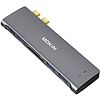 HUB 6in2 MOKiN USB-C Macbookhoz 3xUSB-A 1xUSB-C 1xSD/MicroSD ezüst (MUC2205)