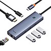 Hub 6w1 Baseus UltraJoy 6 portos, USB-C - 1xHDMI4K@30Hz + 3xUSB 3.0 + 1xPD +RJ45 (B00052807813-00)