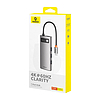 Hub 7 az 1-ben Baseus Gleam, USB-C - 1x HDMI4K 60Hz + 3x USB3.0 + 1x PD + 1x SD/TF, szürke (B00030708811-00)