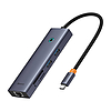 Hub 7w1 Baseus UltraJoy 7 portok, USB-C - 1xHDMI4K@30Hz + 2xUSB 3.0 + 1xPD +RJ45 + SD/TF3.0 (B00052805813-00)