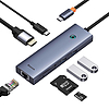 Hub 7w1 Baseus UltraJoy 7 portok, USB-C - 1xHDMI4K@30Hz + 2xUSB 3.0 + 1xPD +RJ45 + SD/TF3.0 (B00052805813-00)