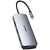 HUB 8 az 1-ben MOKiN USB-C VGA+2xHDMI ezüst (MOUC0513)