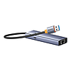 Hub Baseus UltraJoy Series Lite 4 portos USB-USB 3.0*3+RJ45*1+USB-C 5V szürke (B0005280B811-12)