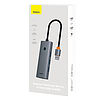 Hub Baseus UltraJoy Series Lite 4 portos USB-USB 3.0*3+RJ45*1+USB-C 5V szürke (B0005280B811-12)