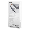 Hub Baseus UltraJoy Series Lite 4 portos USB-USB 3.0*3+RJ45*1+USB-C 5V szürke (B0005280B811-12)