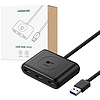 Hub Ugreen CR113 USB-4x USB 3.0 5Gbps, 1m fekete (20291)