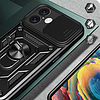 Hybrid Armor Camshield iPhone 16 Plus páncélozott tok kameravédővel és állvánnyal - fekete