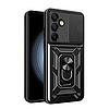 Hybrid Armor Camshield kameravédővel és fémgyűrűvel Samsung Galaxy S24 FE készülékhez - fekete