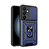 Hybrid Armor Camshield kameravédővel és fémgyűrűvel Samsung Galaxy S24 FE készülékhez, kék