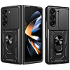 Hybrid Armor Camshield páncélozott tok állvánnyal és kameravédővel Samsung Galaxy Z Flip 7-hez - fekete