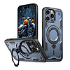 Hybrid Armor trendi MagSafe-fel töltött iPhone 16 Pro Max-tok - kék