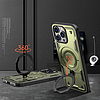 Hybrid Armor trendi MagSafe-fel töltött iPhone 16 Pro Max-tok - zöld