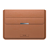 INVZI bőr tok/borító állvány funkcióval MacBook Pro/Air 15"/16", barna számára (CA121)