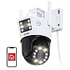 IP kültéri kamera ZOSI C298 WiFi Pan Tilt 6MP Dual IP66