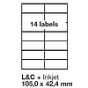 Jac C 10542 105x42,4mm 2 pályás univerzális etikett 14 címke/ív 200ív/doboz megszűnő