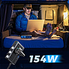 Joyroom 9 az 1-ben laptop autós töltő 154W - 5x USB / 1x USB Type C / 3x szivargyújtó aljzat Tápellátás / Gyorstöltés / PPS / AFC / FCP fekete (JR-CL06)