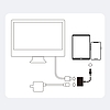 Joyroom adapter Lightning (férfi) digitális HDMI (aljzat) + Lightning (nő) FullHD 1080p 60Hz fehér (S-H141 fehér) adapter