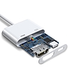 Joyroom adapter Lightning (férfi) digitális HDMI (aljzat) + Lightning (nő) FullHD 1080p 60Hz fehér (S-H141 fehér) adapter