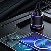 Joyroom autós töltő 2 x USB megvilágítással 24 W + tápkábel 3 az 1-ben USB Type C / micro USB / Lightning 1,2 m fekete (JR-CL10)