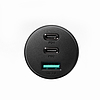 Joyroom autós töltő 70 W 3 porttal: USB, 2 x USB C fekete (JR-CL26)