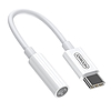 Joyroom fejhallgató-adapter 3,5 mm-es mini jack csatlakozó (aljzat) - USB Type C (férfi) fehér (SH-C1)