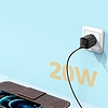 Joyroom gyors fali töltő USB Type C 20W Power Delivery Quick Charge 3.0 AFC fekete (L-P202)