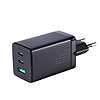 Joyroom gyorstöltő GaN 65W USB, 2x USB C fekete + USB C kábel - USB C 100W 1,2m (TCG01)