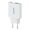Joyroom hálózati töltő JR-TCF14 (A+C) Super Slim 20W (fehér)