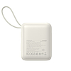 Joyroom JR-PBF27 10000mAh 22.5W külső akkumulátor beépített USB-C és Lightning kábellel - fehér