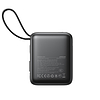 Joyroom JR-PBF27 10000mAh 22.5W külső akkumulátor beépített USB-C és Lightning kábellel - fekete