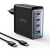 Joyroom JR-TCG04EU 100W GaN kábel 3x USB-C USB-A + USB-C / USB-C kábel 100W - fekete