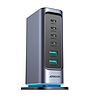 Joyroom JR-TCM02 többportos GaN töltő 65W EU 4x USB-C 2x USB-A - sötétszürke
