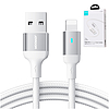 Joyroom kábel USB - Lightning 2,4A A10 sorozat, 1,2 m fehér (S-UL012A10)