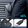Joyroom Linglong powerbank 10000mAh 20W Power Delivery Quick Charge USB / USB Type C / beépített USB Type C kábel fekete (JR-L001 black)