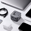 Joyroom Multifunctional Hub USB Type C - USB 3.0 / RJ45 / HDMI / USB Type C / Thunderbolt MacBook Pro-hoz szürke (S-H121 Grey)