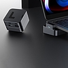 Joyroom Multifunctional Hub USB Type C - USB 3.0 / RJ45 / HDMI / USB Type C / Thunderbolt MacBook Pro-hoz szürke (S-H121 Grey)