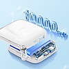 Joyroom power bank 10000mAh Jelly Series 22,5W beépített USB C kábellel, fehér (JR-L002)