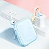 Joyroom power bank USB C és Lightning kábelekkel és állvánnyal Cutie Series 10000mAh 22.5W kék (JR-L008)