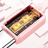 Joyroom power bank USB C és Lightning kábelekkel és állvánnyal Cutie Series 10000mAh 22,5W rózsaszín (JR-L008)