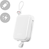 Joyroom power bank USB C és Lightning kábelekkel és állvánnyal Cutie Series 10000mAh 22,5W fehér (JR-L008)