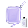 Joyroom powerbank 10000mAh Jelly Series 22,5W, beépített Lightning kábel lila (JR-L003)