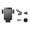 Joyroom Qi vezeték nélküli 15W automata autós töltő elektromos telefon tartó (műszerfal és szellőző) fekete (JR-ZS219)